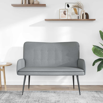 2-sits soffa Ljusgrå 115 x 61 x 87 cm Tyg