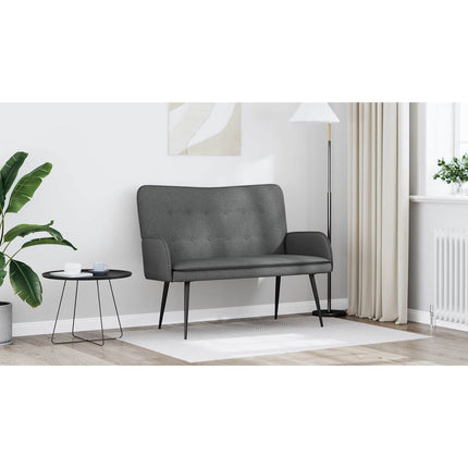 2-sits soffa Mörkgrå 115 x 61 x 87 cm Tyg