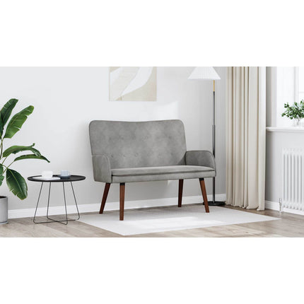 2-sits soffa Ljusgrå 115 x 61 x 87 cm Sammet