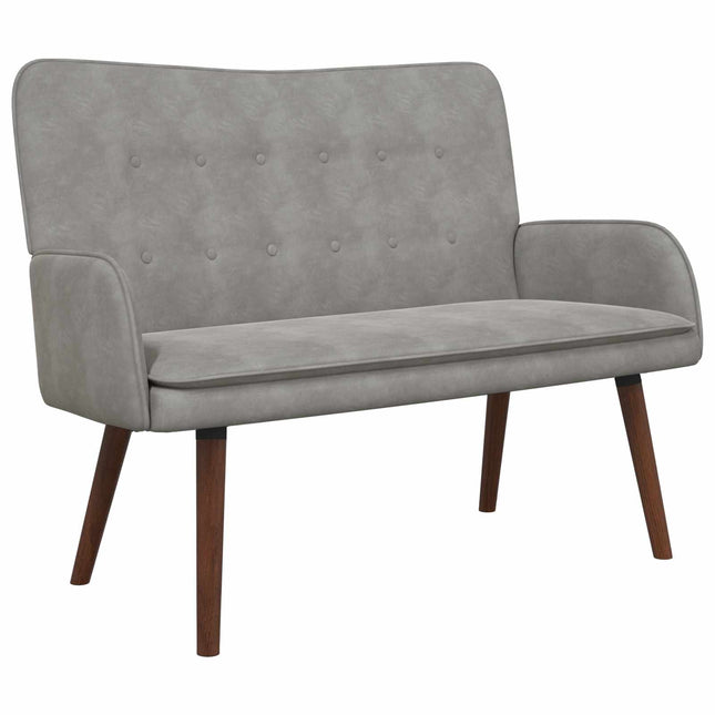 2-sits soffa Ljusgrå 115 x 61 x 87 cm Sammet