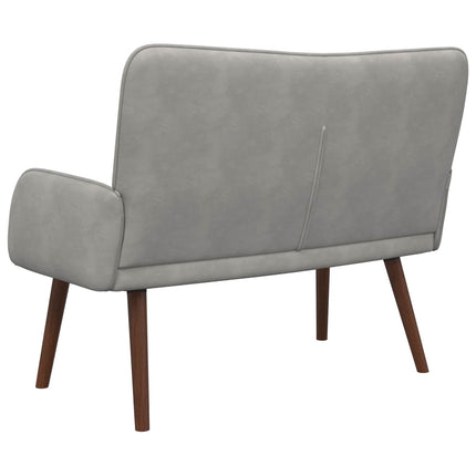 2-sits soffa Ljusgrå 115 x 61 x 87 cm Sammet