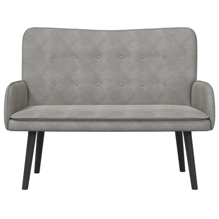 2-sits soffa Ljusgrå 115 x 61 x 87 cm Sammet (V)