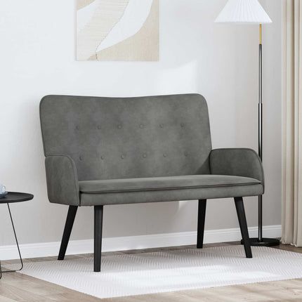 2-sits soffa Mörkgrå 115 x 61 x 87 cm Sammet (V)