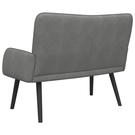 2-sits soffa Mörkgrå 115 x 61 x 87 cm Sammet (V)
