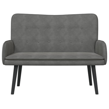 2-sits soffa Mörkgrå 115 x 61 x 87 cm Sammet (V)