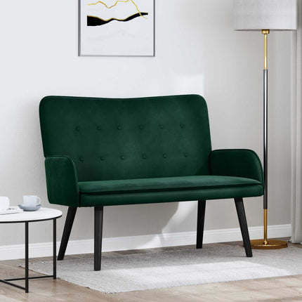 2-sits soffa Mörkgrön 115 x 61 x 87 cm Sammet (V)