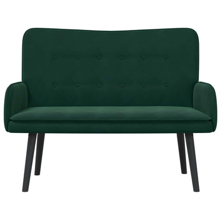 2-sits soffa Mörkgrön 115 x 61 x 87 cm Sammet (V)