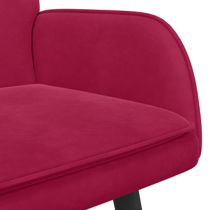 2-sits soffa Vinröd 115 x 61 x 87 cm Sammet (V)