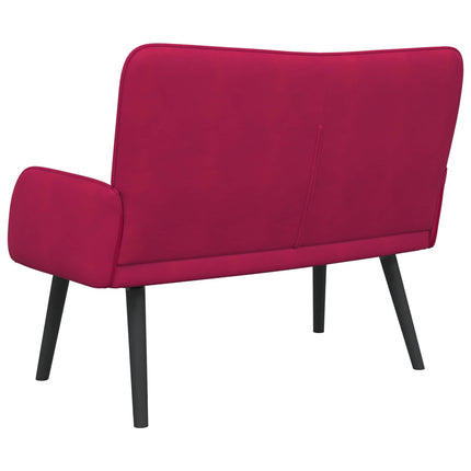2-sits soffa Vinröd 115 x 61 x 87 cm Sammet (V)