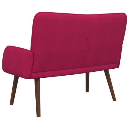 2-sits soffa Vinröd 115 x 61 x 87 cm Sammet