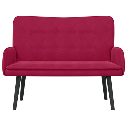 2-sits soffa Vinröd 115 x 61 x 87 cm Sammet (V)