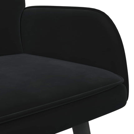 2-sits soffa Svart 115 x 61 x 87 cm Sammet (V)