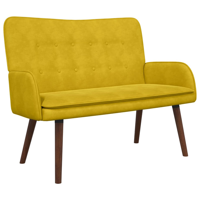2-sits soffa Gul 115 x 61 x 87 cm Sammet