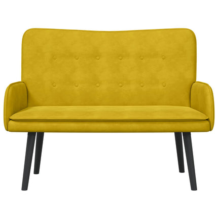 2-sits soffa Gul 115 x 61 x 87 cm Sammet (V)