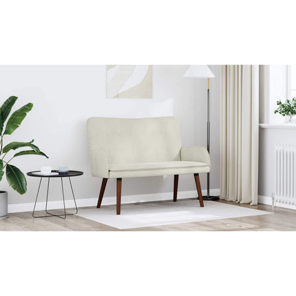2-sits soffa Gräddvit 115 x 61 x 87 cm Sammet