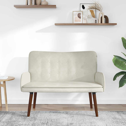 2-sits soffa Gräddvit 115 x 61 x 87 cm Sammet (V)
