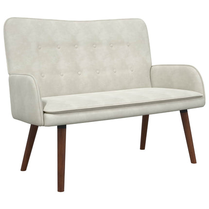 2-sits soffa Gräddvit 115 x 61 x 87 cm Sammet