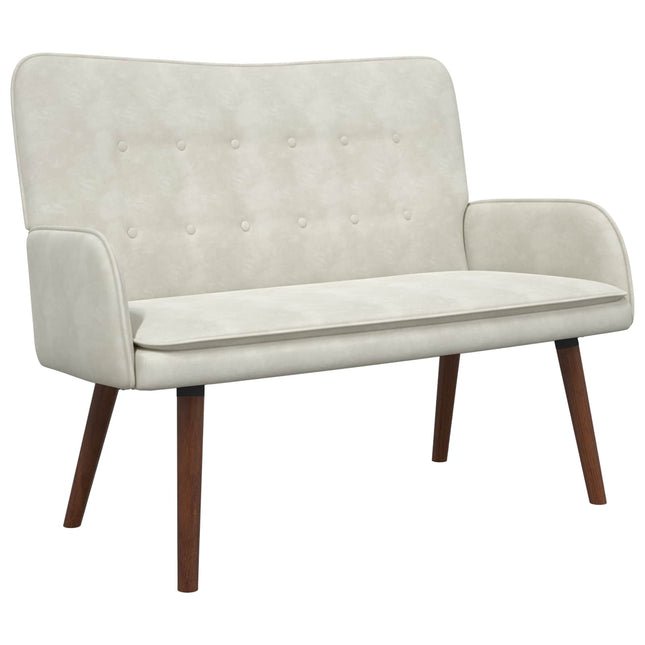 2-sits soffa Gräddvit 115 x 61 x 87 cm Sammet