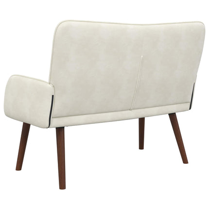 2-sits soffa Gräddvit 115 x 61 x 87 cm Sammet