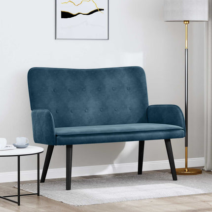 2-sits soffa Blå 115 x 61 x 87 cm Sammet (V)