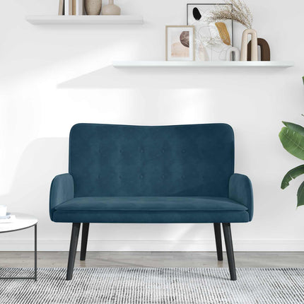 2-sits soffa Blå 115 x 61 x 87 cm Sammet (V)