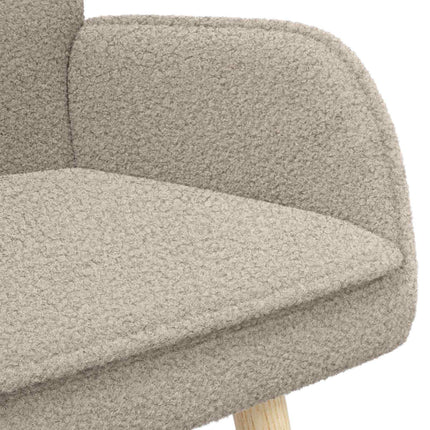 2-sits soffa Ljusgrå 115 x 61 x 87 cm Bouclé