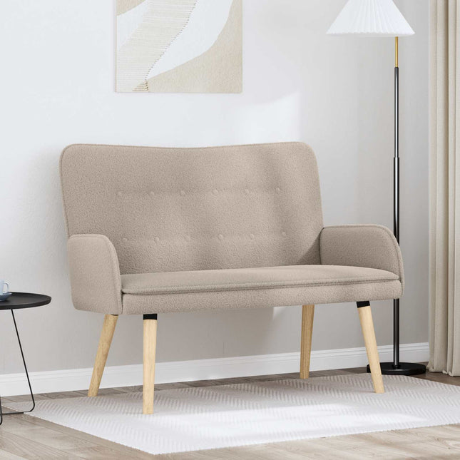2-sits soffa Ljusgrå 115 x 61 x 87 cm Bouclé