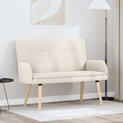 2-sits soffa Gräddvit 115 x 61 x 87 cm Bouclé