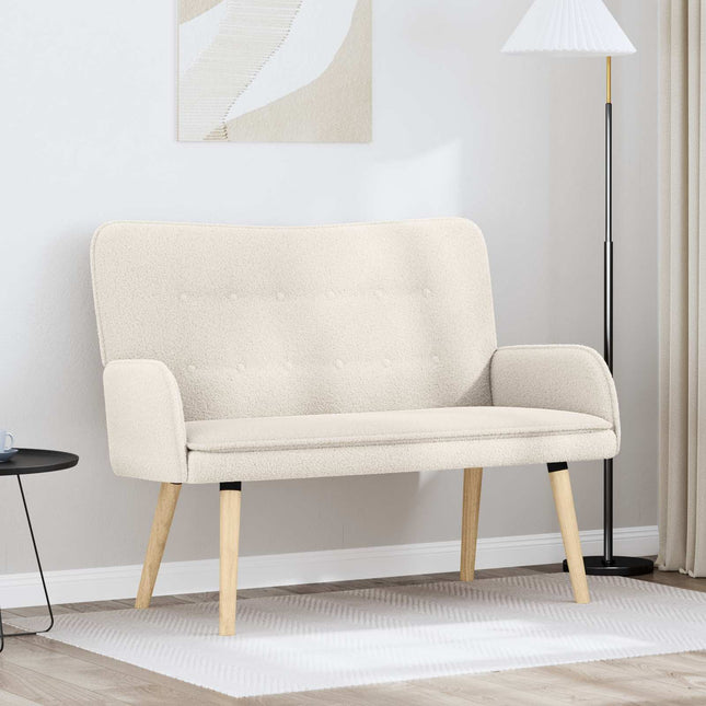 2-sits soffa Gräddvit 115 x 61 x 87 cm Bouclé