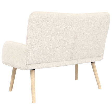 2-sits soffa Gräddvit 115 x 61 x 87 cm Bouclé