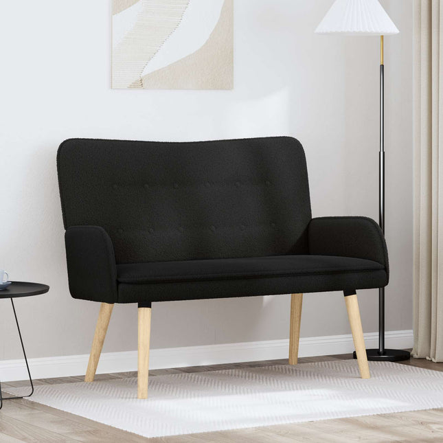 2-sits soffa Svart 115 x 61 x 87 cm Bouclé