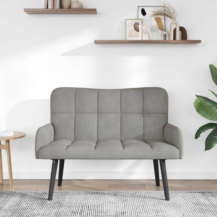 2-sits soffa Ljusgrå 115 x 61 x 87 cm Sammet (V)