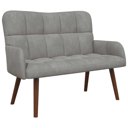 2-sits soffa Ljusgrå 115 x 61 x 87 cm Sammet