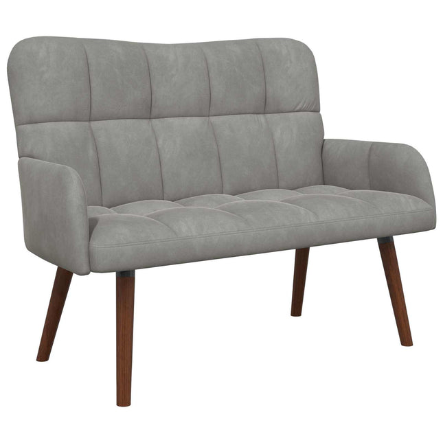 2-sits soffa Ljusgrå 115 x 61 x 87 cm Sammet