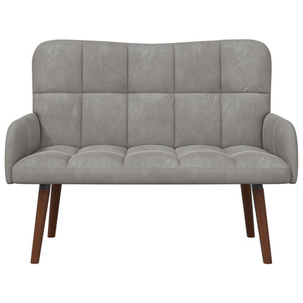 2-sits soffa Ljusgrå 115 x 61 x 87 cm Sammet