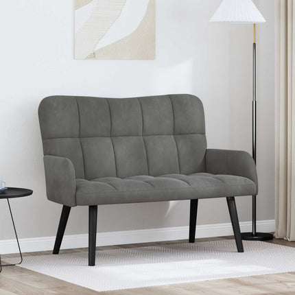 2-sits soffa Mörkgrå 115 x 61 x 87 cm Sammet (V)