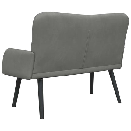 2-sits soffa Mörkgrå 115 x 61 x 87 cm Sammet (V)