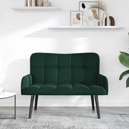 2-sits soffa Mörkgrön 115 x 61 x 87 cm Sammet (V)