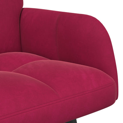 2-sits soffa Vinröd 115 x 61 x 87 cm Sammet (V)