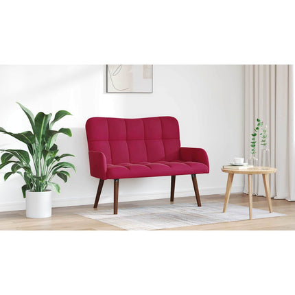 2-sits soffa Vinröd 115 x 61 x 87 cm Sammet