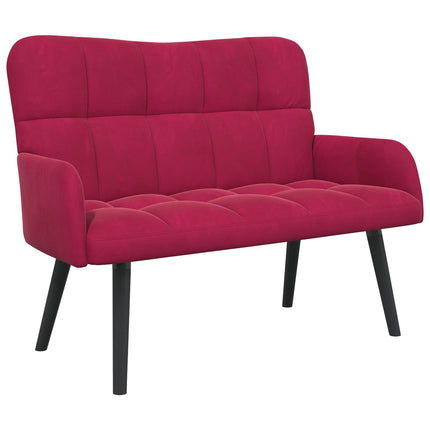 2-sits soffa Vinröd 115 x 61 x 87 cm Sammet (V)
