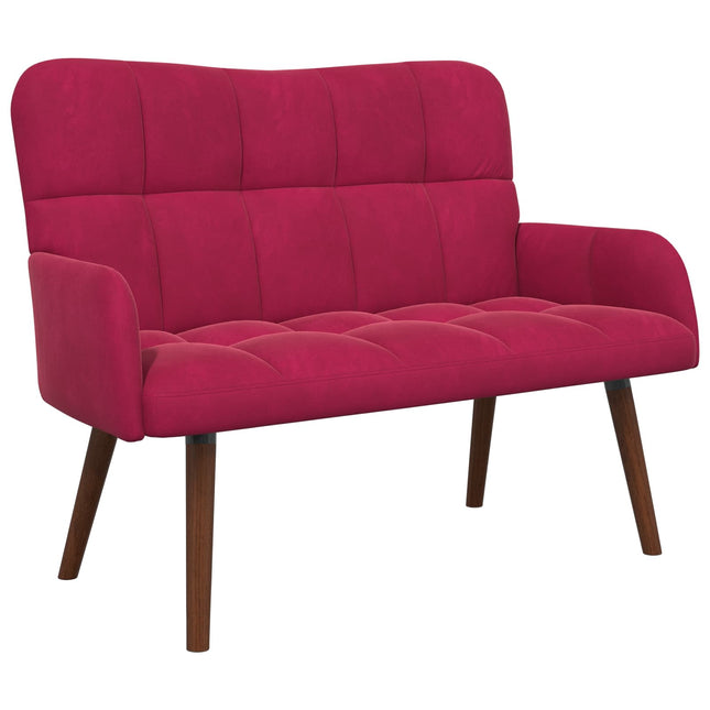 2-sits soffa Vinröd 115 x 61 x 87 cm Sammet