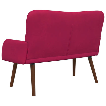 2-sits soffa Vinröd 115 x 61 x 87 cm Sammet