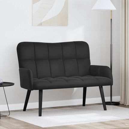 2-sits soffa Svart 115 x 61 x 87 cm Sammet (V)