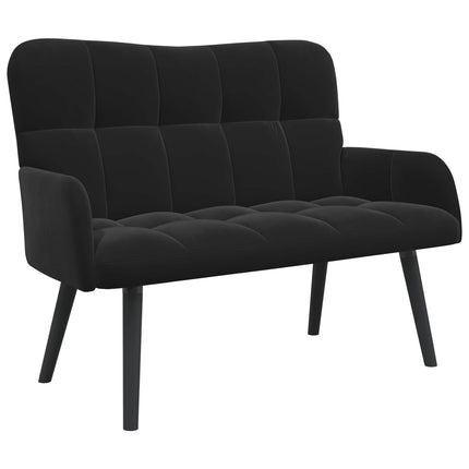 2-sits soffa Svart 115 x 61 x 87 cm Sammet (V)