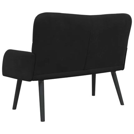 2-sits soffa Svart 115 x 61 x 87 cm Sammet (V)