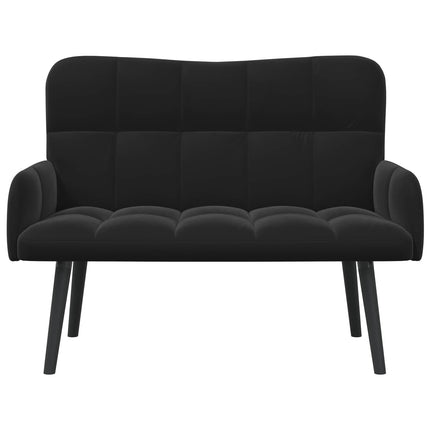 2-sits soffa Svart 115 x 61 x 87 cm Sammet (V)
