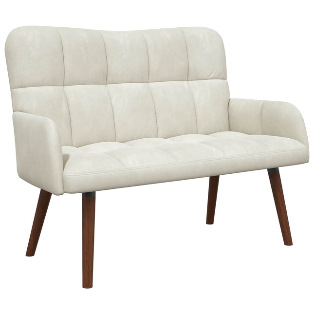 2-sits soffa Gräddvit 115 x 61 x 87 cm Sammet