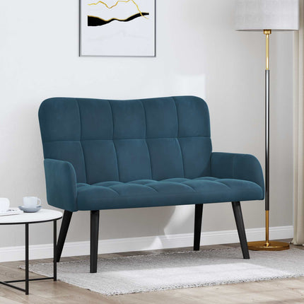 2-sits soffa Blå 115 x 61 x 87 cm Sammet (V)