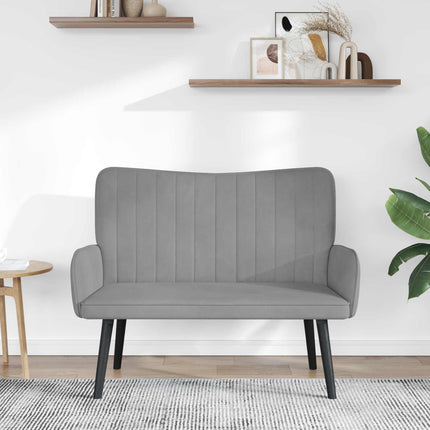 2-sits soffa Ljusgrå 115 x 61 x 87 cm Sammet (V)